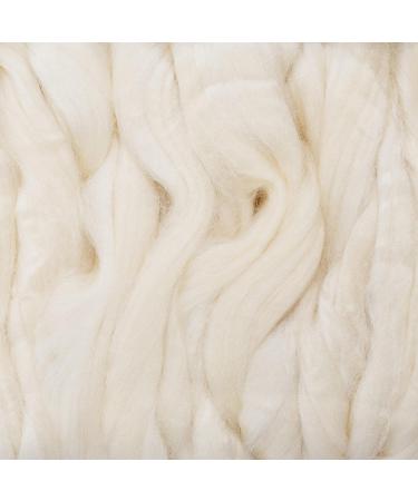 Shepherd Textiles Tussah Silk Roving (2 oz.) for Spinning, Felting, Soap-Making - Natural White - Milled in Italy by DHG - Buy Online on GoSupps.com