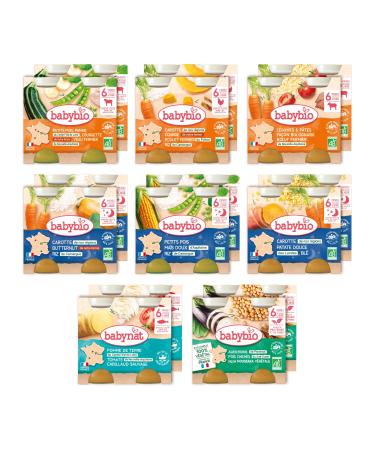 Babybio - Pack 2 semaines Repas du midi & Repas du soir 6+ mois - BIO 6+ mois Midi & Soir