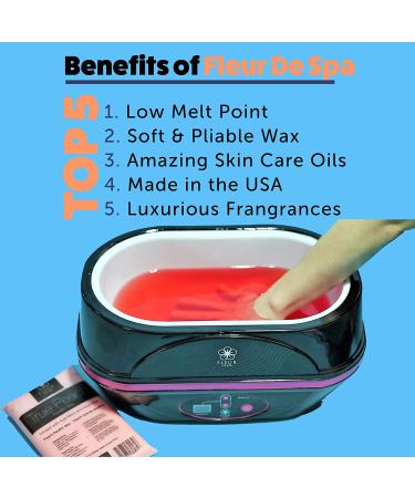 Fleur De Spa Paraffin Wax Refill - Acai, Coconut Oil, Jojoba, Aloe Infused - Vanilla Flower 1 Pound (Pack of 1) - Made in USA - Buy Online on GoSupps.com