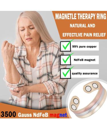 YINOX Tri Tone Magnetic Copper Ring for Arthritis Relief | Health Healing Magnets | Cuff for Men & Women - International Shipping Available - Buy Online on GoSupps.com