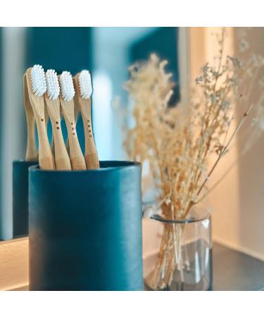 Bambuna Bamboo Toothbrush Set - 4 Medium Soft Plastic-Free Eco-Friendly - Made in Germany - Buy Online on GoSupps.com