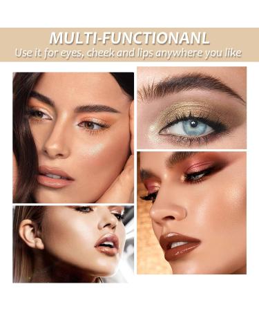 High Pigmented Metallic Eyeshadow Stick - Waterproof Cream Shimmer Eye Shadow Pencil - Champagne Gold Neutral Eyeliner Pen - Long-Lasting Prime Makeup - Buy Online on GoSupps.com
