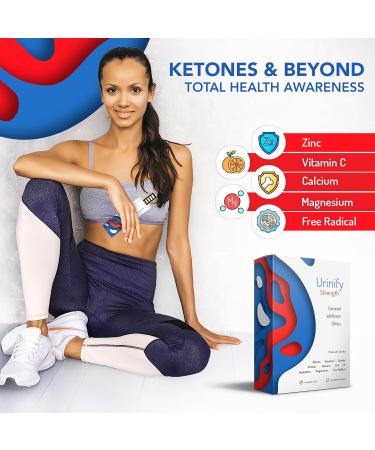 Buy URINIFY Strength Urine Test Strips - Keto Hydration Metabolism pH Electrolytes & Vitamin C Testing | 6 Count - Fast International Shipping - Buy Online on GoSupps.com