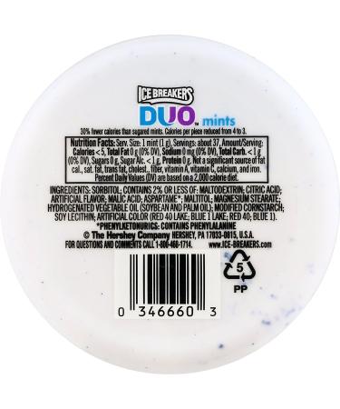  Ice Breakers ICE BREAKERS Sugar Free Mint Duo of fresh fruits and raspberries without sugar 1 jar of 36g - Buy Online on GoSupps.com