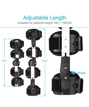 REAQER Hinged Knee ROM Brace - Adjustable Support for Knee Injury Recovery & Postoperative Rehabilitation - Buy Online on GoSupps.com