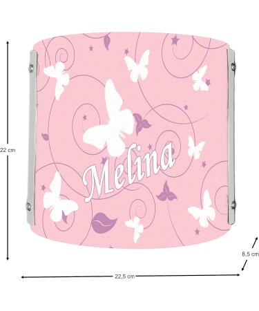 Creadesign WA-1032-51 Butterfly Pink Purple Children's Room Wall Lamp - Personalized Night Light E14 22x22.5x8.5 cm - Buy Online on GoSupps.com