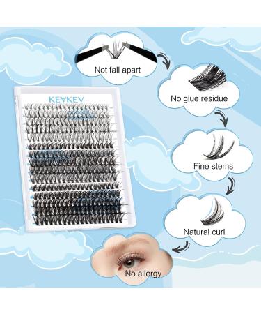 DIY Lash Extension Kit with 300Pcs Individual Lashes and Black Cluster Lash Glue - D-Mix 9-16mm - Includes Lash Applicator and Remover - Perfect for DIY Eyelash Extensions at Home - Buy Online on GoSupps.com