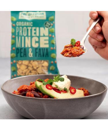 Profusion Organic Vegan Pea and Fava Protein Mince 125g - Plant-Based Meat Substitute - Buy Online on GoSupps.com