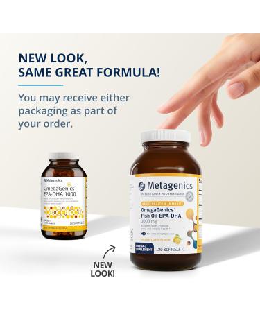 Metagenics OmegaGenics EPA-DHA 1000 - 120 Count | Omega-3 Oil Supplement for Cardiovascular, Musculoskeletal, and Immune System Health - Buy Online on GoSupps.com