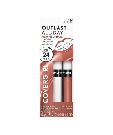 COVERGIRL Outlast All-Day Lip Color Ripe Peach - Moisturizing Topcoat - New Neutrals Shade Collection - 2 Piece Set - Buy Online on GoSupps.com