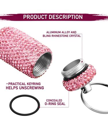 Bling Portable Pill Container Keychain - Waterproof Travel Pill Holder - Buy Online on GoSupps.com