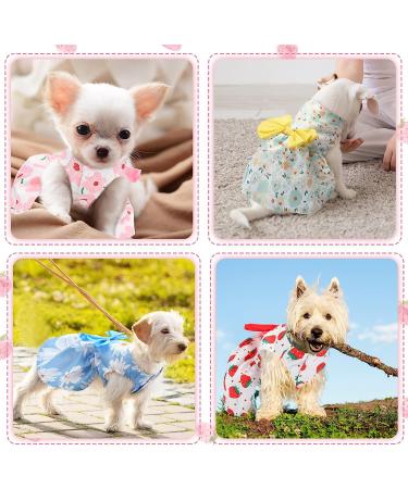 5 Pieces Dog Dresses for Small Dogs Girls Floral Puppy Dresses Pet Dog Princess Bowknot Dress Cute Doggie Summer Outfits Dog Clothes for Yorkie Female Cat Small Pets  5 Styles(Small) - Buy Online on GoSupps.com