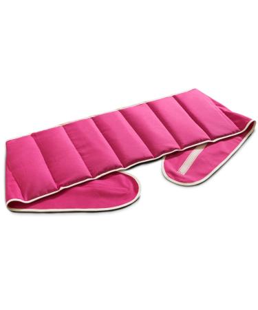 Cherry core pillow.Belt with Velcro fastener - approx. 135cm - 7 -chamber - heat cushion back heating belt XXL grain pillow - pink cherry kernels