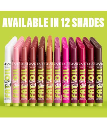NYX PROFESSIONAL MAKEUP Fat Oil Slick Click Balm in a stick Infused with nourishing oils High shine finish - Clout (Pink) 10 Clout - Buy Online on GoSupps.com