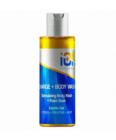 Athlete's Sport CHARGE Castile Body wash Muscle Soak w/Orange Citrus Creatine Monohydrate. Prime for High Performance Sports | Natural Menthol Eucalyptus & Peppermint Oil