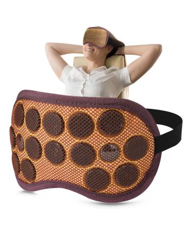 Sleep Mask-Breathable Eye Cover for Women Men with Pressure Point Massage Design Relaxing Eye Fast Sleep Night Blindfold (Black)