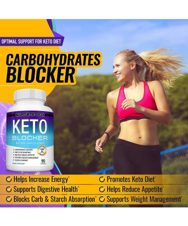 Toplux Keto Blocker Pills - White Kidney Bean Extract 1800mg - Keto Diet Support for Men and Women - 90 Capsules - Natural Ketosis Supplement - Buy Online on GoSupps.com