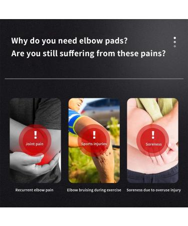 GIRYES 2-Piece Elbow Brace Set for Men and Women - Compression Sleeve for Tennis Elbow, Golfers Elbow, Weightlifting - Size M, Black Grey - Buy Online on GoSupps.com