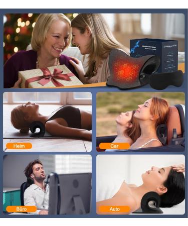 Neck Extensor & Stretcher - Ultimate Neck Support & Relaxation | Chiropractic Pillow & Massage - Black - Buy Online on GoSupps.com