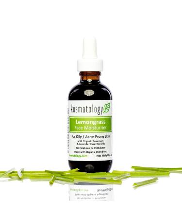 Lemongrass Organic Facial Moisturizer for Acne Prone Skin - 2 fl oz | Natural Hydration & Soothing Formula for All Skin Types - Buy Online on GoSupps.com