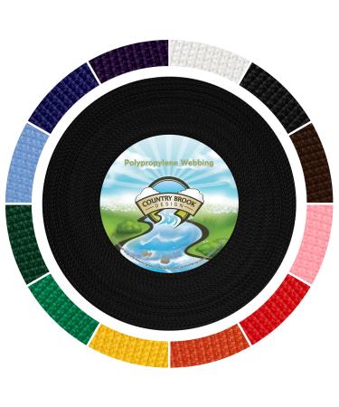 Country Brook Design - 1/2 Inch Polypropylene (Polypro) Webbing 10 Yards (Pack of 1) Black - Buy Online on GoSupps.com