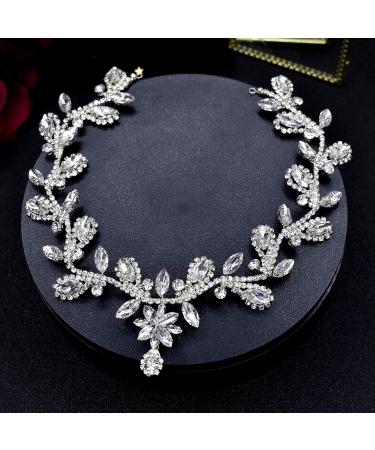 WONRLUA Bridal Rhinestone Forehead Headpiece Wedding Crystal Tiara for Brides - Buy Online on GoSupps.com