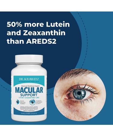 Macular Support with Lutein, Zeaxanthin & Zinc - 60 Vegetarian Capsules - Buy Online on GoSupps.com