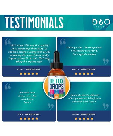 Detox Drops - 14 Day Cleanse for Colon & Digestion | Reduce Bloating, Liver & Kidney Detox | Full Body Repair - Men & Women - Buy Online on GoSupps.com