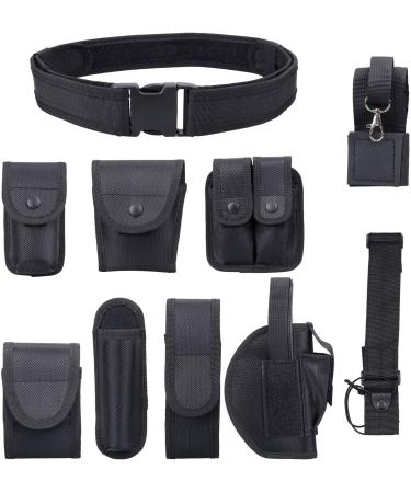 Keesin 10-in-1 Tactical Utility Belt - Multifunctional Outdoor Belt Bag for Police Security & Hunting - 9 Component Bags (Black) - Buy Online on GoSupps.com