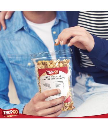 Tropgo Nut Mix Roasted 500g Salted Nut Mix Freshly Packed Healthy Nuts with Fiber Protein Minerals Perfect Snack Contains Almonds Brazil Nuts Cashew Nuts Peanuts Hazelnuts - Buy Online on GoSupps.com