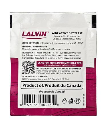 EC-1118 Saccharomyces Bayanus 5 Pack (5g Pouches) - Lalvin - Buy Online on GoSupps.com