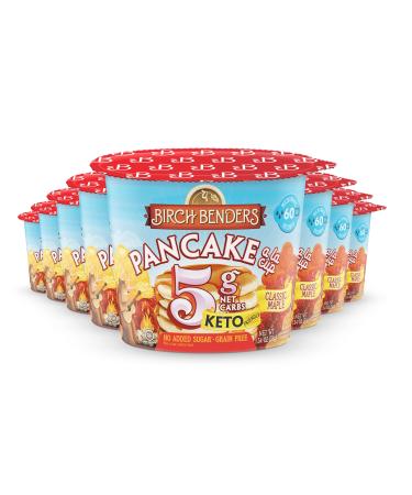 Classic Maple Pancake Keto Mug Cake Cups by Birch Benders, Grain-free, Gluten-Free, only 4 Net Carbs (8 Single Serve Cups)