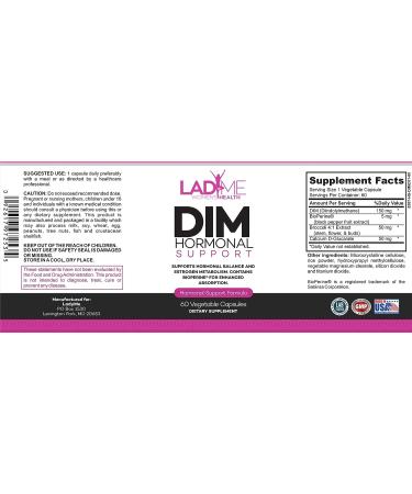 DIM Complex 150mg Menopause Relief Supplement | Hot Flashes & Acne Relief | Hormonal Support for Women | Estrogen Metabolism Balance | 60 Capsules | LadyMe - Buy Online on GoSupps.com
