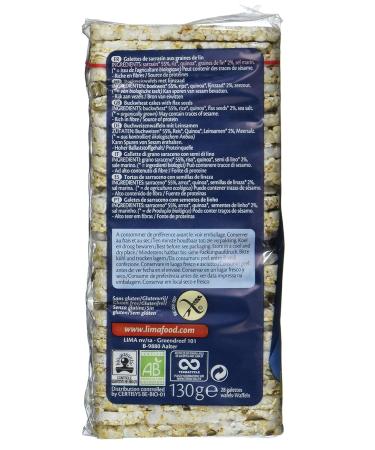 LIMA Buckwheat Waffles with Linseed - Pack of 12 (12 x 130g) - Gluten-Free Vegan Healthy Snacks - International Shipping Available - Buy Online on GoSupps.com