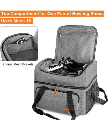 YEEGO DIRECT Bowling Bag for 2 Balls & Shoes | Padded Divider & EVA Cups | Men's Size 16 | Bowling Tote - Buy Online on GoSupps.com