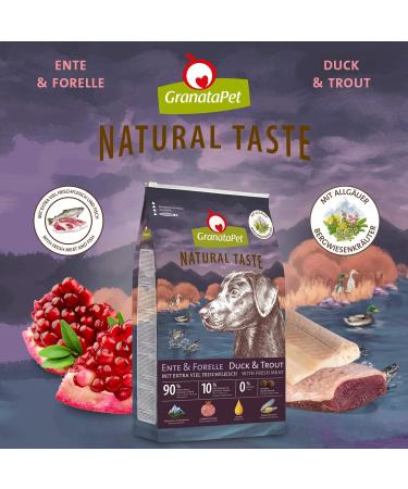 Granatapet Natural Taste Duck & Trout 4kg - Grain-Free No Sugar Additives Single Protein Dry Dog Food for Adults - Buy Online on GoSupps.com