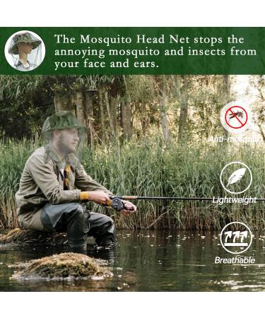 4-Piece Mosquito Head Net Set for Outdoor Activities - Green - Buy Online on GoSupps.com