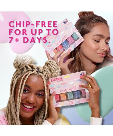 Eternal Candy Pastels Nail Polish Set for Women & Girls | Long Lasting & Quick Dry | DIY Manicure Pedicure | Made in USA | 13.5mL (Set of 5) - Buy Online on GoSupps.com