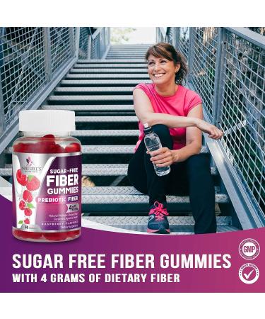 Sugar-Free Fiber Supplement Gummies - 4g Soluble Fiber - Plant-Based Prebiotic for Digestive Health - Berry Flavor - 60 Gummies - Buy Online on GoSupps.com