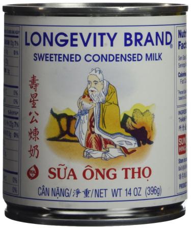 Longevity Sweetened Condensed Milk 14 Oz. (Pack of 2)
