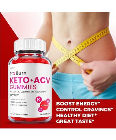 Pro Burn Keto Gummy 5 Pack - Vegan Formula with ACV, B12, Beet Root (300 Gummies) - Buy Online on GoSupps.com