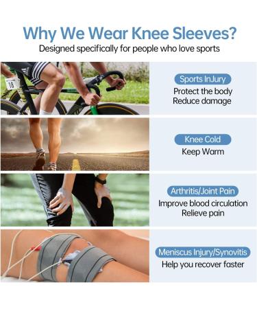 Full Leg Compression Sleeves 2 Pack XL for Running Cycling Basketball Support - Arthritis Joint Pain Relief Meniscus Tear - Black X-Large - Buy Online on GoSupps.com