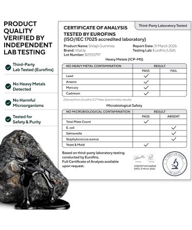 Shilajit Gummies - 1000mg Himalayan Natural Supplements for Healthy Aging & Energy - Sugar Free - 60 Count - Buy Online on GoSupps.com