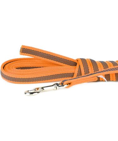 IDC Color & Gray Rubberized Leash - 14mm x 5m (No Loop) | Durable Orange-Gray Dog Leash for International Shipping - Buy Online on GoSupps.com