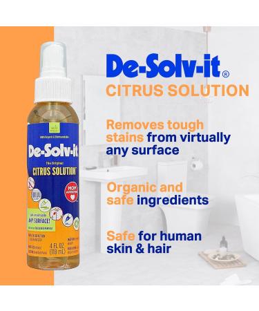 Orange-Sol De-Solv-It Citrus Solution - Powerful Odor & Stain Remover for Fabric Wood & Glass - 4-Oz | Buy Internationally - Buy Online on GoSupps.com