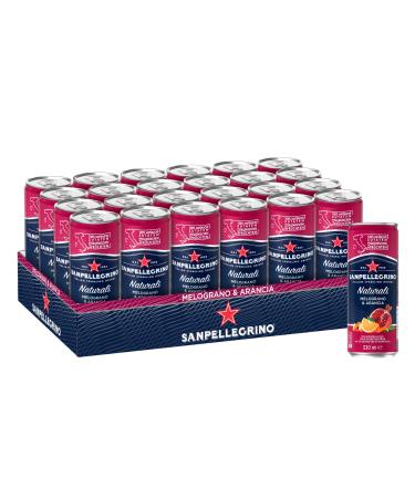 Sanpellegrino sanpellegrino San Pellegrino Naturali Melograno & Arancia orange-pomegranate lemonade with 10% orange juice and 5% pomegranate juice (from concentrate) 24 pack (24 x 330ml) disposable doses melograno & arancia orange pace lime-lemonade 24 Pa