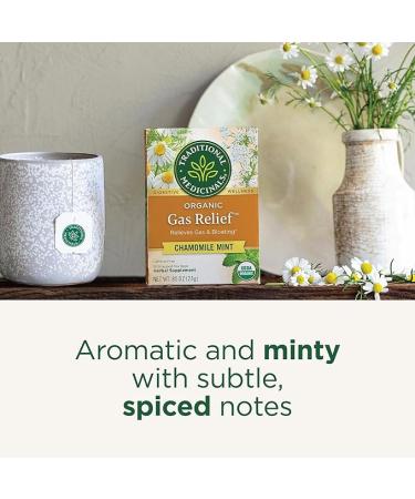 Traditional Medicinals Tea Organic Gas Relief  Relieves Gas & Bloating Chamomile Mint 16 Count (Pack of 6) - Buy Online on GoSupps.com