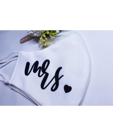 Wedding Party Face Mask Mr Mrs Mask for Bridal Party Wedding Photoshoot Mask Bride and Groom Mask 1x Mr (Black) 1x Mrs (White) - Buy Online on GoSupps.com