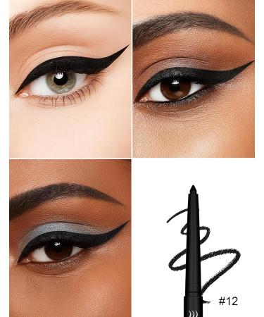  Jutqut Matte Gel Eyeliner Waterproof and Stain Resistant Vegan Long Lasting Eyeshadow Pencil for Quick Dry High Color Rendering White Eyeliner Pencil #01 - Buy Online on GoSupps.com