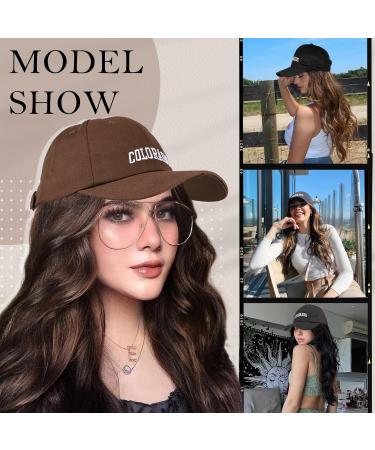 Women's AISI BEAUTY Hat Wig with Synthetic Long Wavy Hair - Adjustable Baseball Cap with Hair Extensions - Buy Online on GoSupps.com